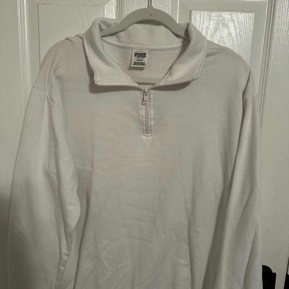 PINK Victoria's Secret White Pullover with Label